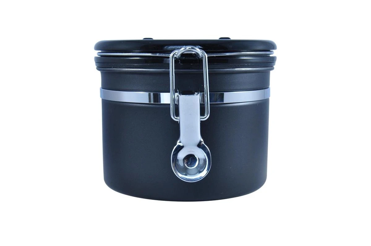 Boîte à Café En étain De Stockage De Café Hermétique Avec Sortie De CO2 250g Noir Mat 2 Boîte à Café En étain De Stockage De Café Hermétique Avec Sortie De CO2 250g Noir Mat – Image 2