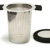 Micro Filtre à Thé / Couvercle / Fond En Silicone Couleur / Passoire à Thé Avec Micro Filtre De 0,5 Mm Pour Thee En Vrac / Poignées Antidérapantes / Pot Et Tasse / Inox / Acier Inoxydable / Zwart