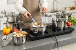 Ensemble De Casseroles Swiss Pro + - 12 Pièces - Inox - Batterie De Batterie De Cuisine En Acier Inoxydable 18/10 -Cuisine Fournitures Magasin 1200x799 25