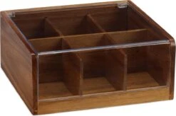 Boîte à Thé Relaxdays 6 Compartiments - Boîte De Rangement Sachets De Thé - Couvercle Transparent - Boîte à Thé -Cuisine Fournitures Magasin 1200x799 29