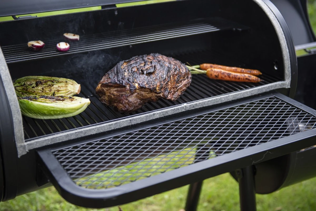 Mustang Fumoir Déporté Georgia XXL - Fumoir - FumoirBarbecue - Barbecue - Bois - Charbon De Bois - Fil D'acier émaillé épais - XXL - 119 KG ! - 175x70x192cm 6 Mustang Fumoir Déporté Georgia XXL - Fumoir - FumoirBarbecue - Barbecue - Bois - Charbon De Bois - Fil D'acier émaillé épais - XXL - 119 KG ! - 175x70x192cm – Image 6