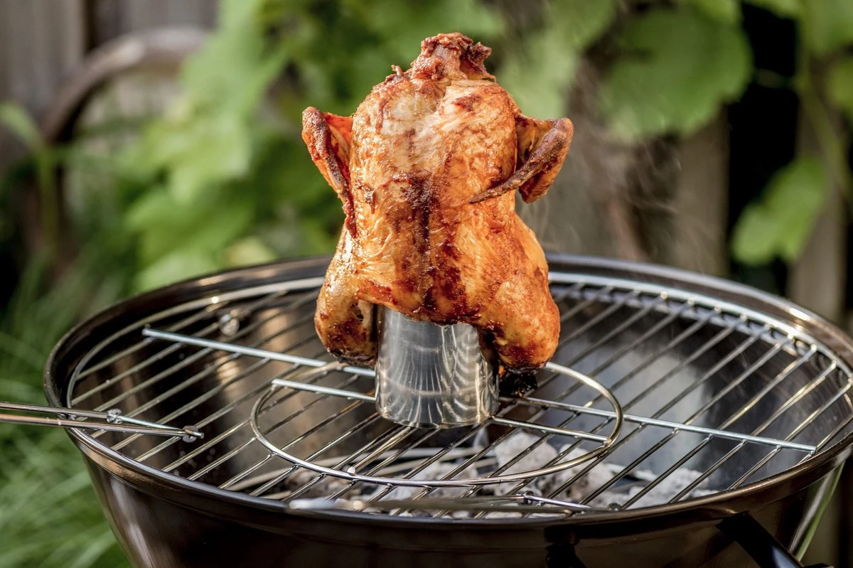 Porte-poulet BBQ ø 20x10cm Bol Liquide Pour Vapeur 2 Porte-poulet BBQ ø 20x10cm Bol Liquide Pour Vapeur – Image 2