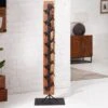 Massief à Vin Sur Pied Solide 140 Cm Porte-bouteille Rustique En Teak
