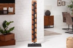 Massief à Vin Sur Pied Solide 140 Cm Porte-bouteille Rustique En Teak