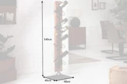 Massief à Vin Sur Pied Solide 140 Cm Porte-bouteille Rustique En Teak -Cuisine Fournitures Magasin 1200x800 135