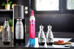 SodaStream TERRA Family Pack - Zwart - Comprend Une Bouteille De 1L, 2x My Only Bottle Et Une Bouteille De Dioxyde De Carbone à Connexion Quick -Cuisine Fournitures Magasin 1200x800 188