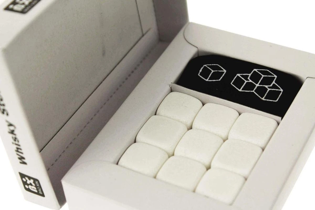 Remplacement De Bloc De Glace - Whisky Stones White - Set De 9 2 Remplacement De Bloc De Glace - Whisky Stones White - Set De 9 – Image 2