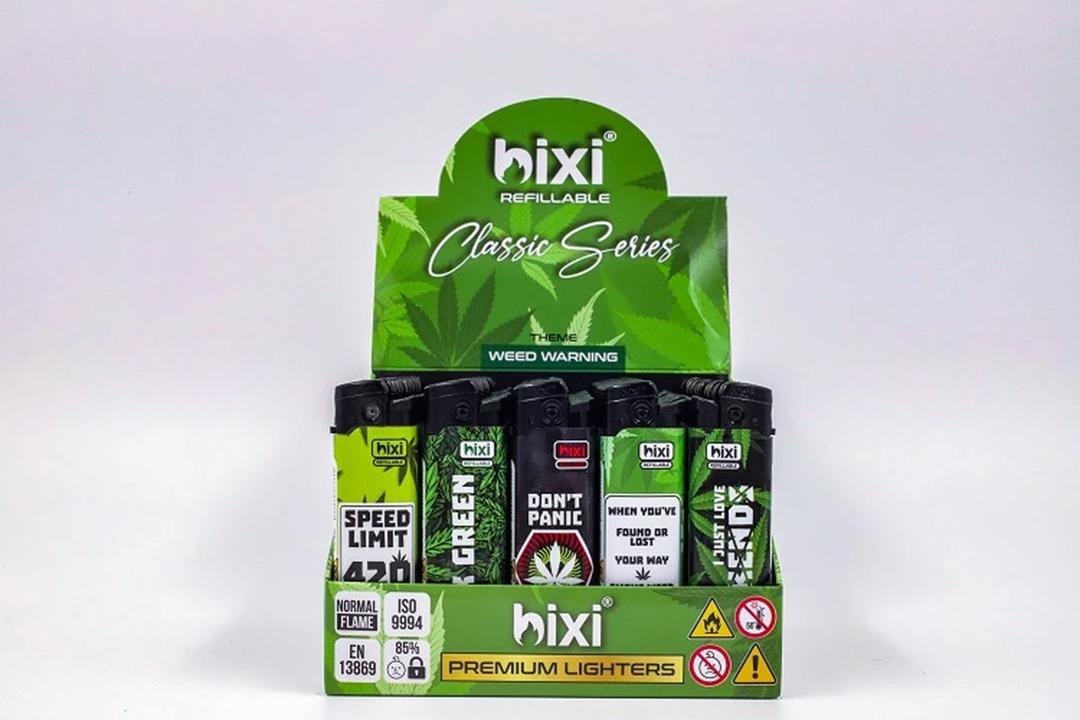 Bixi Classic 'Weed Warnig' - Briquet Climatiquement Neutre - Briquet - Briquet - Beau Design - Design - Bixi - Le Briquet Climatiquement Neutre - 50 Pièces/présentoir 1 Bixi Classic 'Weed Warnig' - Briquet Climatiquement Neutre - Briquet - Briquet - Beau Design - Design - Bixi - Le Briquet Climatiquement Neutre - 50 Pièces/présentoir