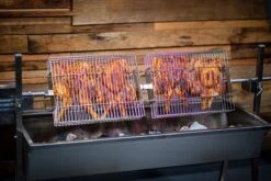 Panier Gril Plat En Acier Inoxydable BBQNovation Pour Broche / Rôtisserie, Hauteur Réglable Sur 4 Niveaux -Cuisine Fournitures Magasin 1200x800 269