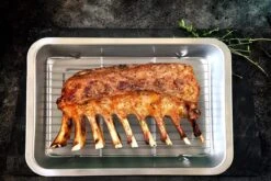 YUGN Torréfaction Plateau Combi Torréfaction Lèchefrite Set - 2x Torréfaction Plateau Avec Grille Pour Le Four Vaisselle - 36x27x7CM Et 40x30x7CM -Cuisine Fournitures Magasin 1200x800 29