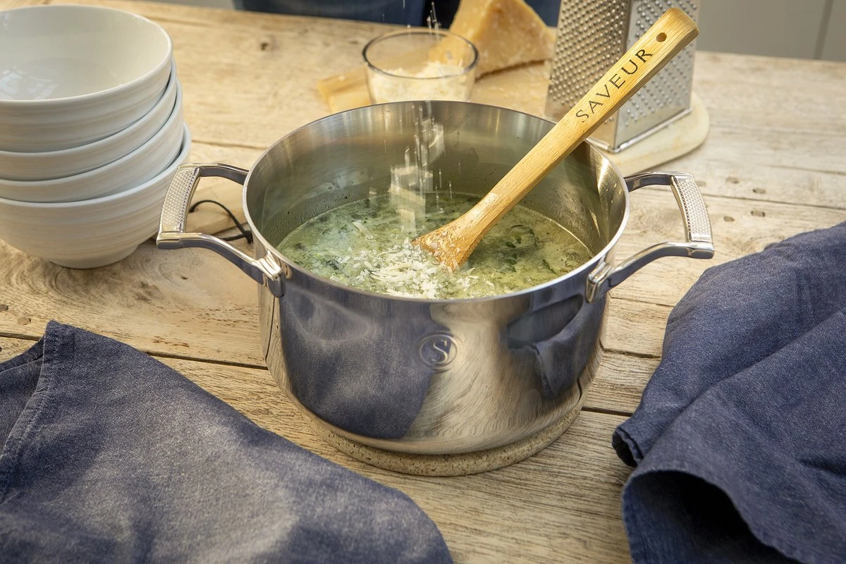 Saveur Selects Voyage Series - Ensemble De Casseroles En Acier Inoxydable à Induction - Comprend 2 Casseroles De Cuisson, 2 Poêles à Poêles à Frire, 1 Casserole, 1 Casserole - Garantie à Vie 9 Saveur Selects Voyage Series - Ensemble De Casseroles En Acier Inoxydable à Induction - Comprend 2 Casseroles De Cuisson, 2 Poêles à Poêles à Frire, 1 Casserole, 1 Casserole - Garantie à Vie – Image 9