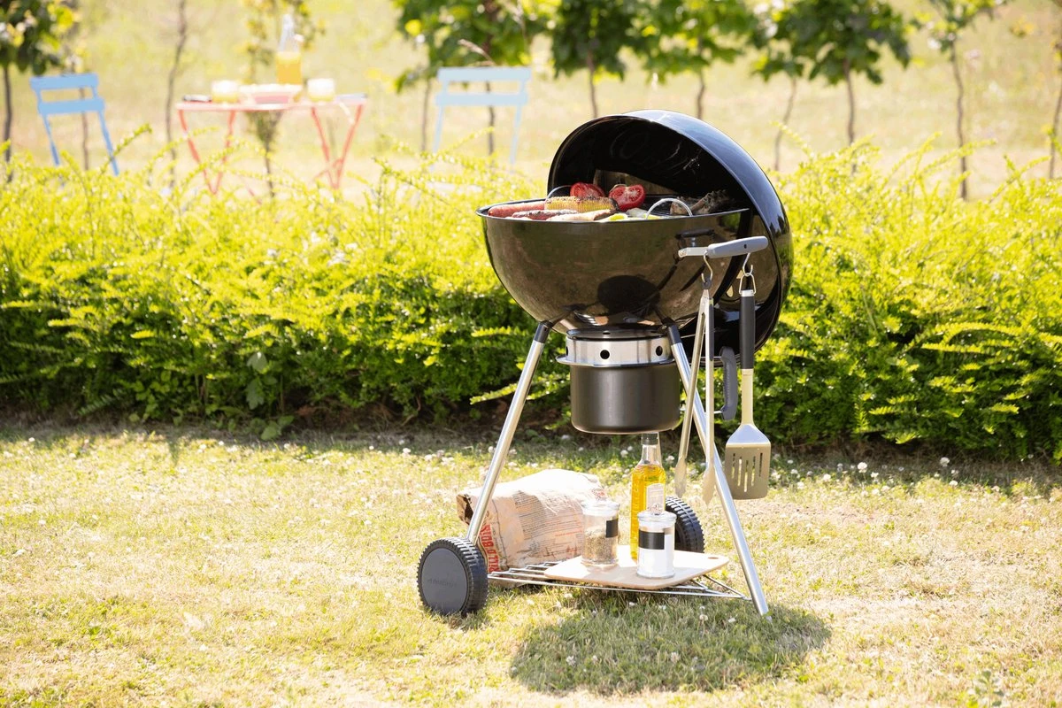 NATERIAL - Barbecue à Charbon PHOENIX BETA - 8 Personnes - Ø 57 Cm - H. 108 Cm - Acier émaillé - Zwart - Barbecue Boule 12 NATERIAL - Barbecue à Charbon PHOENIX BETA - 8 Personnes - Ø 57 Cm - H. 108 Cm - Acier émaillé - Zwart - Barbecue Boule – Image 12