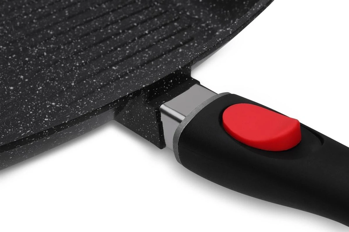 Edënberg Black Line - Poêle à Griller En Céramique Avec Couvercle - 24x24 Cm - Revêtement Antiadhésif 3 Couches ! 3 Edënberg Black Line - Poêle à Griller En Céramique Avec Couvercle - 24x24 Cm - Revêtement Antiadhésif 3 Couches ! – Image 3