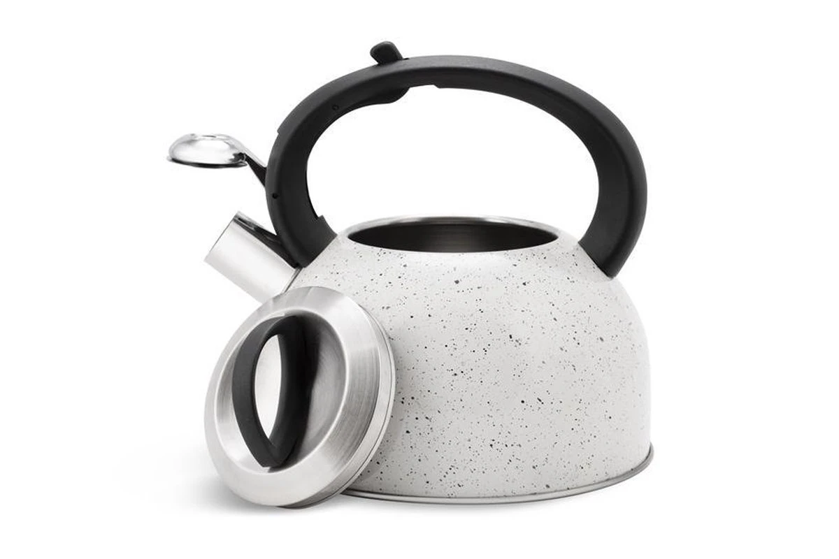 Edënbërg Classic Line - Bouilloire Sifflante De Luxe 2,5 Litres - Acier Inoxydable - Blanc 3 Edënbërg Classic Line - Bouilloire Sifflante De Luxe 2,5 Litres - Acier Inoxydable - Blanc – Image 3