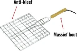 Grille De Barbecue - 2 Pièces - Grille De Grill 20 X 20 Cm - Manche En Bois - Grille De Grill Carrée - Grille De Serrage -Cuisine Fournitures Magasin 1200x804 4