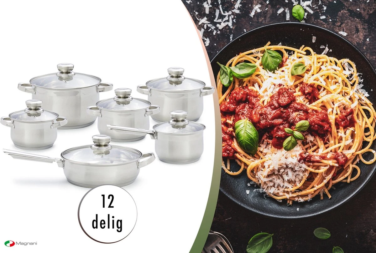MAGNANi Ensemble De 6 Casseroles Et Poêles Avec Couvercles Tout Feux, Ensemble De Casseroles à Induction En Acier Inoxydable Comprenant 3 Casseroles, Une Marmite à Soupe, Une Poêle à Frire 3 MAGNANi Ensemble De 6 Casseroles Et Poêles Avec Couvercles Tout Feux, Ensemble De Casseroles à Induction En Acier Inoxydable Comprenant 3 Casseroles, Une Marmite à Soupe, Une Poêle à Frire – Image 3