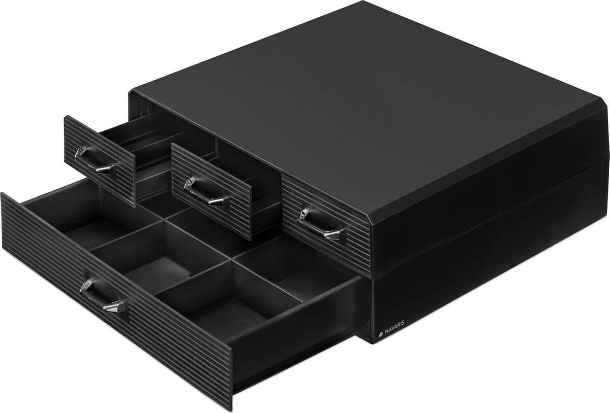 Porte-capsule Navaris Avec 4 Tiroirs - Compatible Avec Nespresso Et D'autres Marques - Support Pour Tasses à Café - Organisateur Pour Tasses Et Accessoires 2 Porte-capsule Navaris Avec 4 Tiroirs - Compatible Avec Nespresso Et D'autres Marques - Support Pour Tasses à Café - Organisateur Pour Tasses Et Accessoires – Image 2