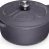 Cocotte En Fonte Navaris Avec Couvercle - Faitout - Poêle émaillée - Convient Pour La Cuisson à Induction, Gaz Et Vitrocéramique - Violet Mat
