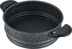 Royalty Line Couscous Pan - Cuiseur Vapeur - 9 Litres - Pour Tous Feux - Couscoussier Avec Poignées Froides - Aluminium - Cuiseur Vapeur Riz Et Légumes Avec Couvercle En Verres - Zwart -Cuisine Fournitures Magasin 1200x822