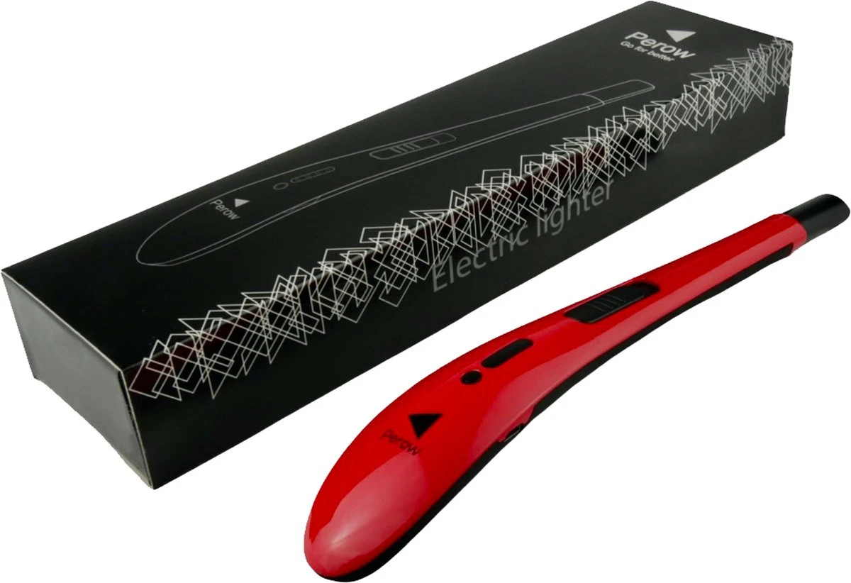 Briquet électrique Long Rechargeable - Rouge - Briquet Plasma Durable - Comprend Une Boîte-cadeau - Barbecue - Bougies 5 Briquet électrique Long Rechargeable - Rouge - Briquet Plasma Durable - Comprend Une Boîte-cadeau - Barbecue - Bougies – Image 5