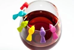 Oiseaux De Marquage En Verre Silicone 6 Pièces - Multicolore - Fête - Étiquette En Verre - Marqueur En Verre