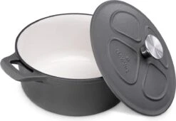 Cocotte En Fonte Navaris Avec Couvercle - Faitout - Poêle émaillée - Convient Pour La Cuisson à Induction, Gaz Et Vitrocéramique - Noir Mat 16 Cocotte En Fonte Navaris Avec Couvercle - Faitout - Poêle émaillée - Convient Pour La Cuisson à Induction, Gaz Et Vitrocéramique - Noir Mat -Cuisine Fournitures Magasin 1200x824 4