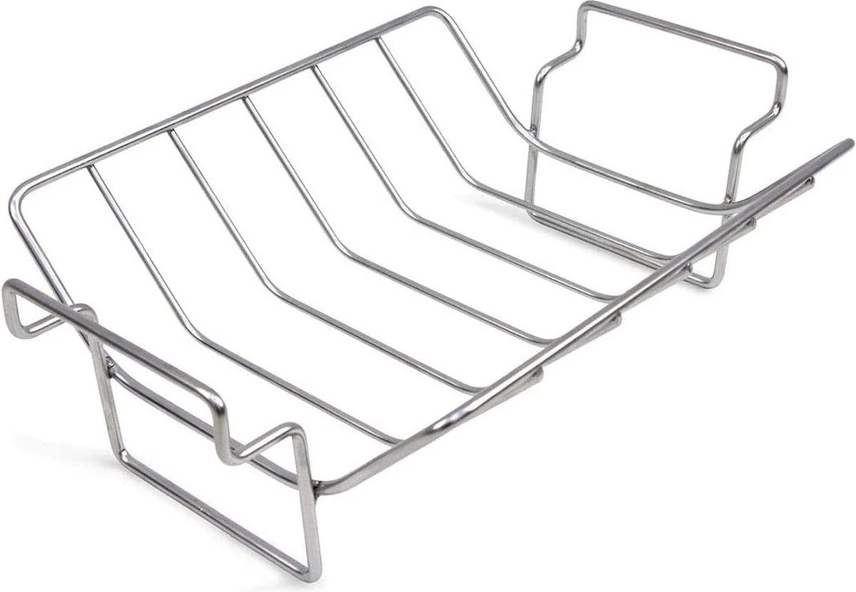 YUGN 2-en-1 Acier Inoxydable Spare Rib Rack BBQ Rib Rack - Rib Rack Spareribs Holder - Accessoires De BBQ - Grille De Grille Avec Brosse 10 YUGN 2-en-1 Acier Inoxydable Spare Rib Rack BBQ Rib Rack - Rib Rack Spareribs Holder - Accessoires De BBQ - Grille De Grille Avec Brosse – Image 10