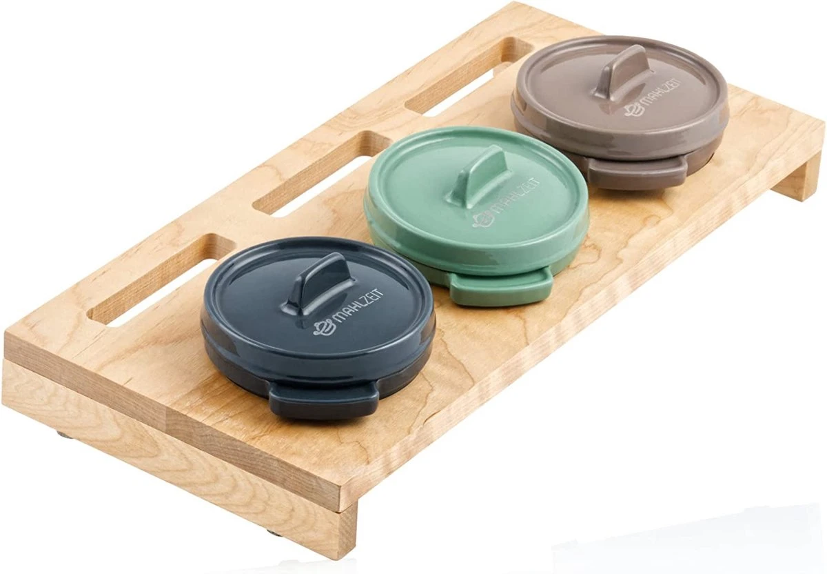 Mahlzeit Mini Cocotte Set Avec Support En Bois 3 X 250 Ml En Fonte Lot De 3 Casseroles De Service Casserole émaillée Petite Cocotte Casserole En Fonte 1 Mahlzeit Mini Cocotte Set Avec Support En Bois 3 X 250 Ml En Fonte Lot De 3 Casseroles De Service Casserole émaillée Petite Cocotte Casserole En Fonte
