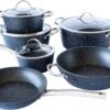 Ensemble De Marmites Satoshi 10 Pièces Avec Revêtement Antiadhésif Et Poignées En Acier Inoxydable