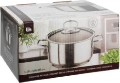 Excellent Houseware Ensemble De Casseroles De Cuisson - 3x - Couvercle En Verre - Acier Inoxydable - 2/3/4,5 Litres -Cuisine Fournitures Magasin 1200x836 1