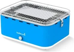 Barbecook Carlo - Barbecue Au Charbon De Bois - Barbecue De Table - Sac De Transport - Compact - Ventilateur - 38,5 X 28,5 Cm - 6 P. - Bleu -Cuisine Fournitures Magasin 1200x846