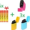 Unilight 3x Zippo Jetflame Turbo Briquet Coupe-vent Avec 6x 250ml Briquet Universel Bouteilles De Gaz