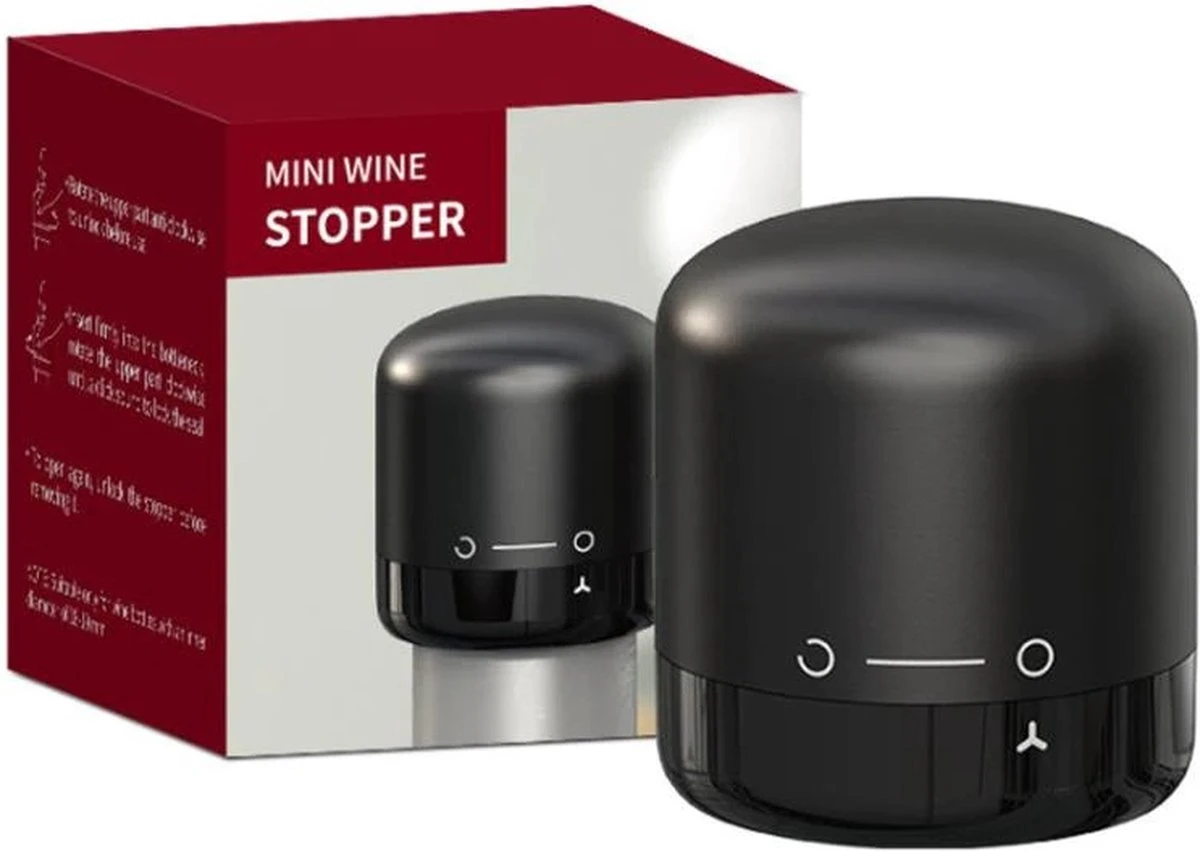 Bouchon De Champagne - Serrure Rotative - Bouchon De Vin - Bouchon De Bouteille - Bouchon De Bouteille - Ustensiles De Cuisine - Zwart 2 Bouchon De Champagne - Serrure Rotative - Bouchon De Vin - Bouchon De Bouteille - Bouchon De Bouteille - Ustensiles De Cuisine - Zwart – Image 2