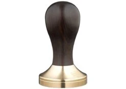 Expresso écarlate | Tamper "Classic Deluxe" Pour Barista; Avec Poignée Ergonomique En Bois Précieux Et Base Précise En Laiton. Ebony Black + Log Board 53 Mm -Cuisine Fournitures Magasin 1200x852 2