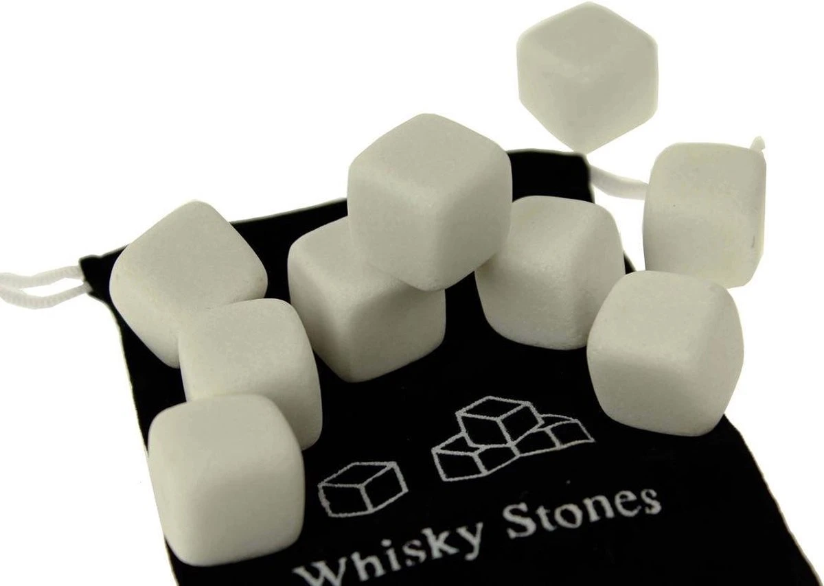 Remplacement De Bloc De Glace - Whisky Stones White - Set De 9 1 Remplacement De Bloc De Glace - Whisky Stones White - Set De 9