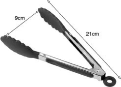 Pinces En Siliconen - Pinces à Barbecue - Pinces à Viande - Pinces De Cuisine - Pinces à Salade - Passe Au Lave-vaisselle - Zwart -Cuisine Fournitures Magasin 1200x861 4