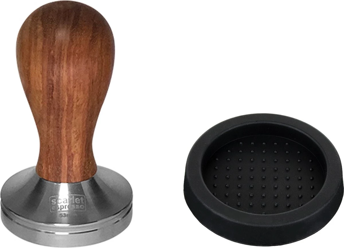 Expresso écarlate | Tamper "Classic" Pour Barista; Avec Poignée Ergonomique En Bois Précieux Et Base En Acier Inoxydable De Précision. Palissandre + Planche De Coffre 58 Mm 1 Expresso écarlate | Tamper "Classic" Pour Barista; Avec Poignée Ergonomique En Bois Précieux Et Base En Acier Inoxydable De Précision. Palissandre + Planche De Coffre 58 Mm