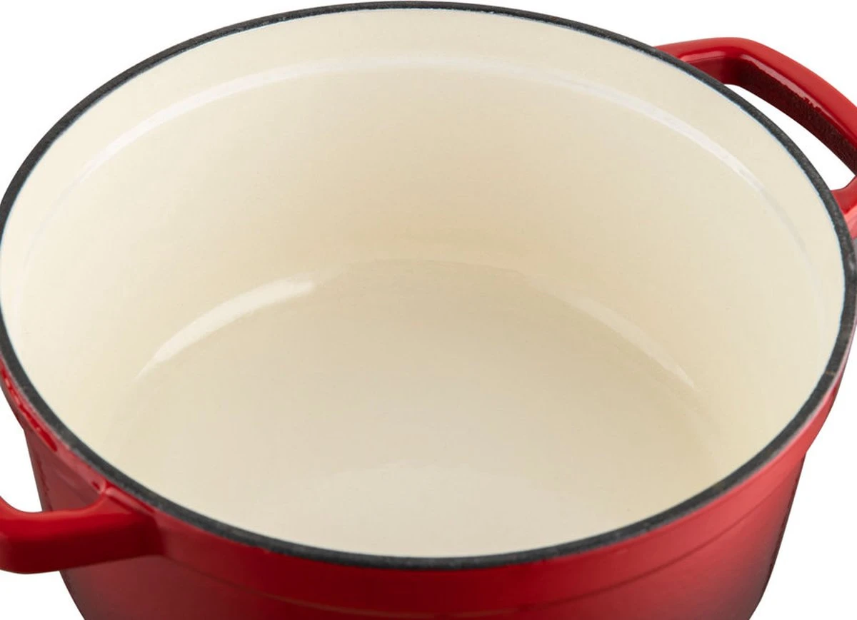 Cocotte Florina Professionnelle En Fonte émaillée Ø 24 Cm 3,5L Rouge Cerise - Tous Feux Pour Induction - Cocotte - Poids 5,3 Kg 18 Cocotte Florina Professionnelle En Fonte émaillée Ø 24 Cm 3,5L Rouge Cerise - Tous Feux Pour Induction - Cocotte - Poids 5,3 Kg – Image 18