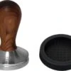 Expresso écarlate | Tamper "Classic" Pour Barista; Avec Poignée Ergonomique En Bois Précieux Et Base En Acier Inoxydable De Précision. Bois De Santal Rouge + Planche De Coffre 41 Mm