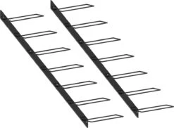 Range-bouteilles - Porte-bouteilles Pour 14 Bouteilles Montage Mural 2 Pcs Métal Noir -Cuisine Fournitures Magasin 1200x886 1