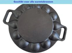 Poêle à Poffertjes En Fonte MCH Quality - Poêle à Poffertjes - Flacon Doseur - Pinceau - Poignées En Silicone - Bâtonnets De Bambou - Toutes Sources De Chaleur -Cuisine Fournitures Magasin 1200x886