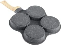 Poêle à Frire à œufs De 4 Tasses, Poêles à Cocottes Antiadhésives En Aluminium Poêle à Omelette Oeuf Poché Burger Pan à Steak Pan à Crêpes Multifonction Pour Cuisinière à Gaz Et à Induction -Cuisine Fournitures Magasin 1200x888 3
