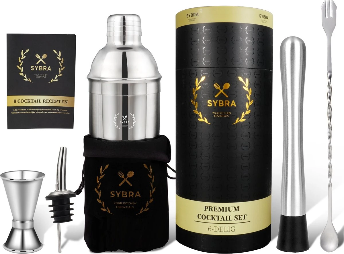 Coffret Cocktail Sybra - Coffret Cocktail 6 Pièces - Shaker 750ML - Coffret De Rangement - Livret De Recettes De Cocktails 1 Coffret Cocktail Sybra - Coffret Cocktail 6 Pièces - Shaker 750ML - Coffret De Rangement - Livret De Recettes De Cocktails