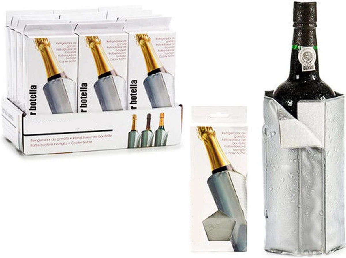 REFROIDISSEUR DE BOUTEILLE DE VIN Avec Coussinets En Gel Et Fermeture Velcro 2 REFROIDISSEUR DE BOUTEILLE DE VIN Avec Coussinets En Gel Et Fermeture Velcro – Image 2