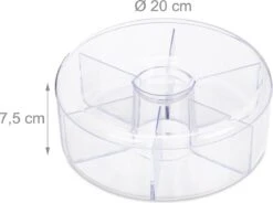 Relaxdays 8 X Boîte à Thé Ronde - Boîte à Thé Transparente - Boîte De Rangement Sachets De Thé - 6 Compartiments -Cuisine Fournitures Magasin 1200x895 7