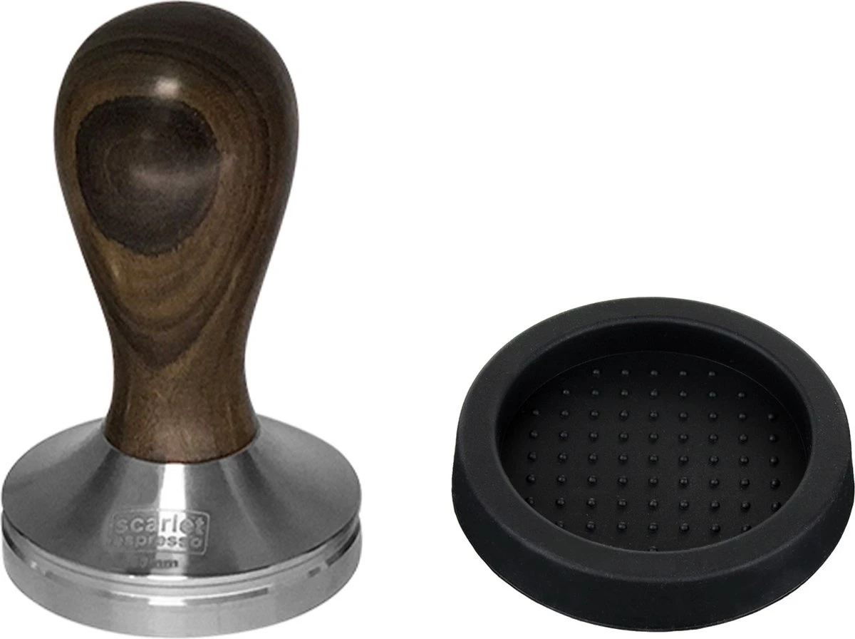 Expresso écarlate | Tamper "Classic" Pour Barista; Avec Poignée Ergonomique En Bois Précieux Et Base En Acier Inoxydable De Précision. Bois De Santal Broin + Tige Planche 53 Mm 1 Expresso écarlate | Tamper "Classic" Pour Barista; Avec Poignée Ergonomique En Bois Précieux Et Base En Acier Inoxydable De Précision. Bois De Santal Broin + Tige Planche 53 Mm