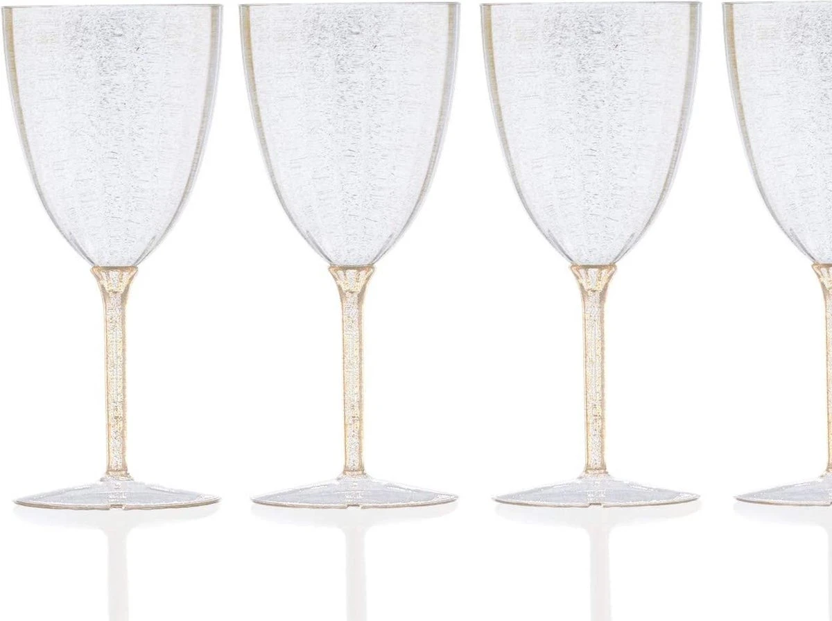 Decorline - 48 Verres à Vin En Plastique De Qualité Supérieure Avec Paillettes Dorées, Verres à Cocktail Réutilisables Pour Mariages Et Fêtes, 200 Ml, Réutilisables Et Stables… 2 Decorline - 48 Verres à Vin En Plastique De Qualité Supérieure Avec Paillettes Dorées, Verres à Cocktail Réutilisables Pour Mariages Et Fêtes, 200 Ml, Réutilisables Et Stables… – Image 2