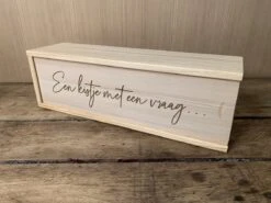 Dotti Woods - Merk Belge - Coffret à Vin/Coffret à Vin Avec Une Question "Voulez-vous être Ma Marraine ?"