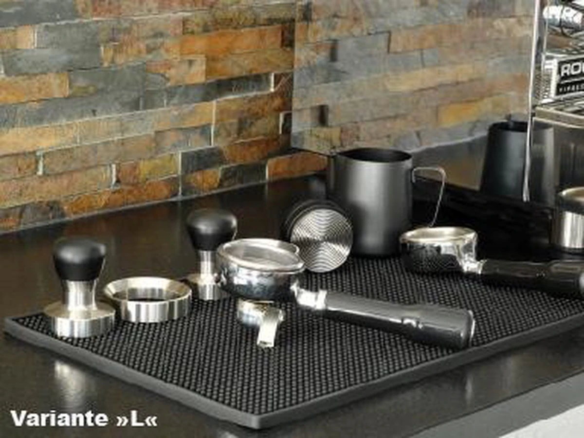 Expresso écarlate | Tampermat Et étagère "Tappetino Professional" Pour Barista, Robuste Et Pratique En Caoutchouc Naturel Robuste. Noir L 3 Expresso écarlate | Tampermat Et étagère "Tappetino Professional" Pour Barista, Robuste Et Pratique En Caoutchouc Naturel Robuste. Noir L – Image 3