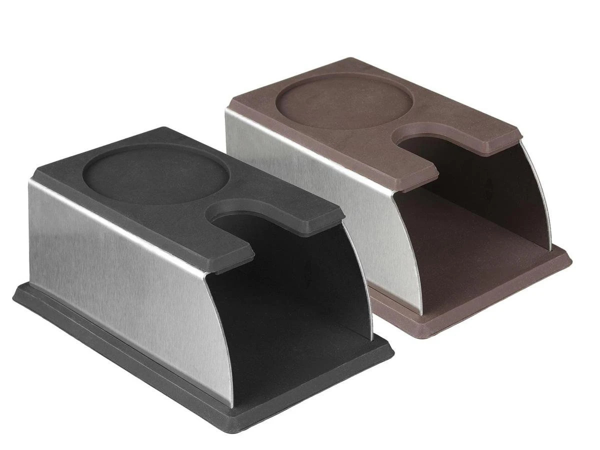 Expresso écarlate | Station De Tamper "Professional" En Acier Inoxydable Avec Tapis De Tamper En Silicone Alimentaire Pour Garder Le Tamper Après Estampage. Noir 2 Expresso écarlate | Station De Tamper "Professional" En Acier Inoxydable Avec Tapis De Tamper En Silicone Alimentaire Pour Garder Le Tamper Après Estampage. Noir – Image 2